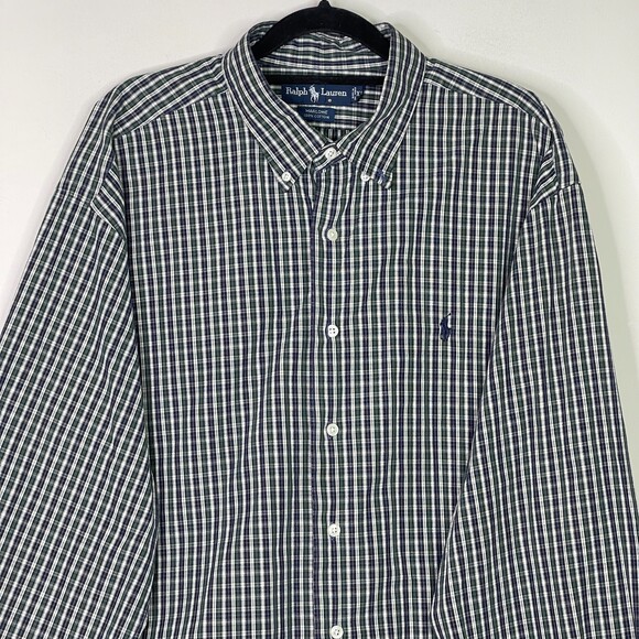 Ralph Lauren Marlow Plaid Button Down Long Sleeve Shirt Men's Size XL - Picture 5 of 8